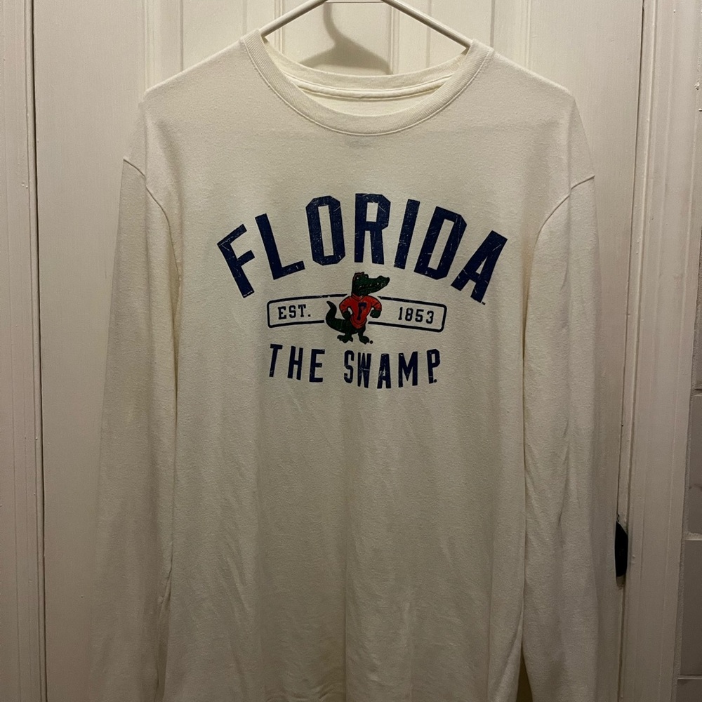 Champion Florida The Swamp Long Sleeve Shirt - Cream Graphic